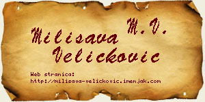 Milisava Veličković vizit kartica